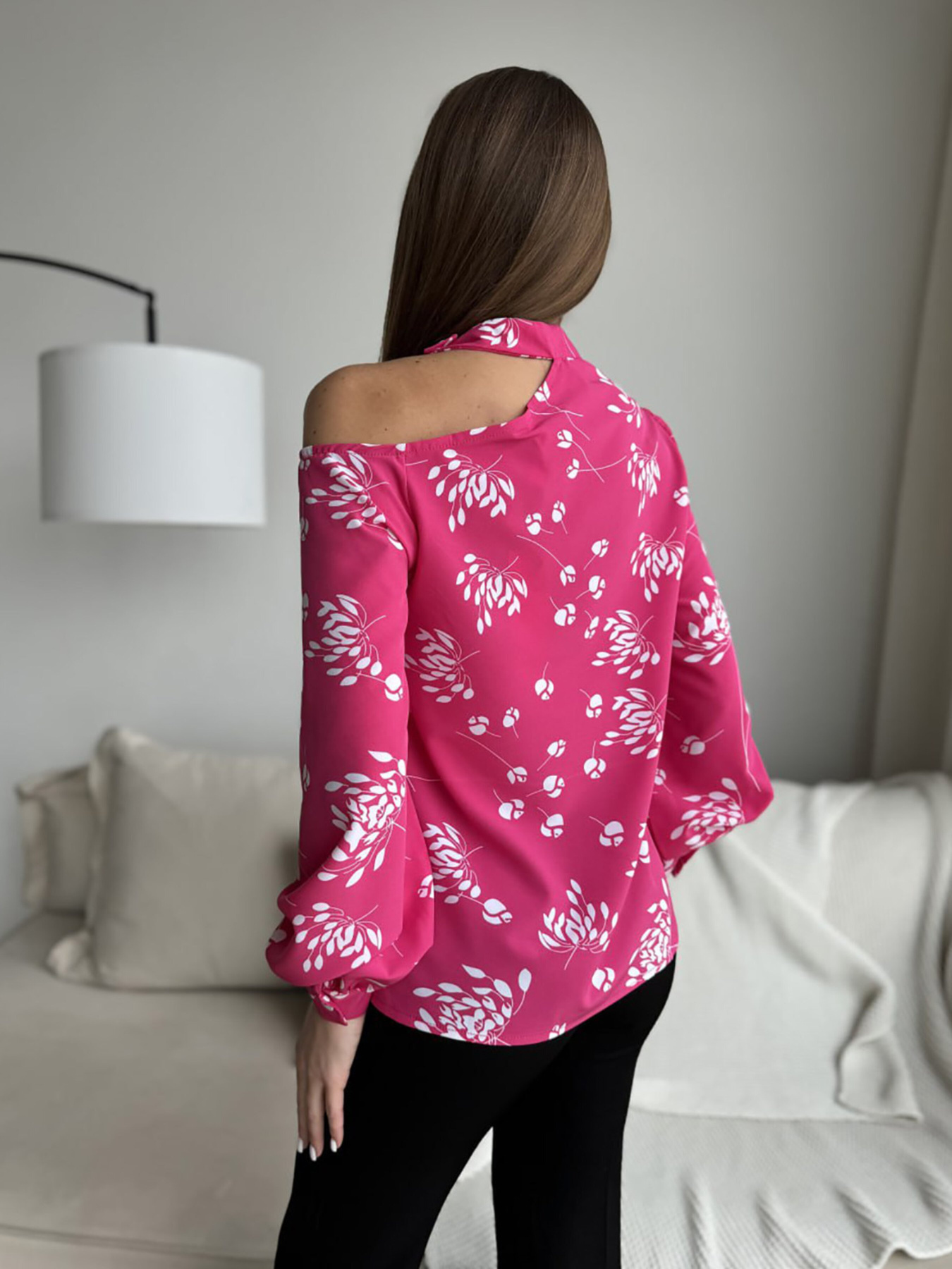 Блуза ISSA Plus модель SA-514_малиновый Фото