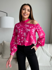 Блуза ISSA Plus модель SA-514_малиновый Фото