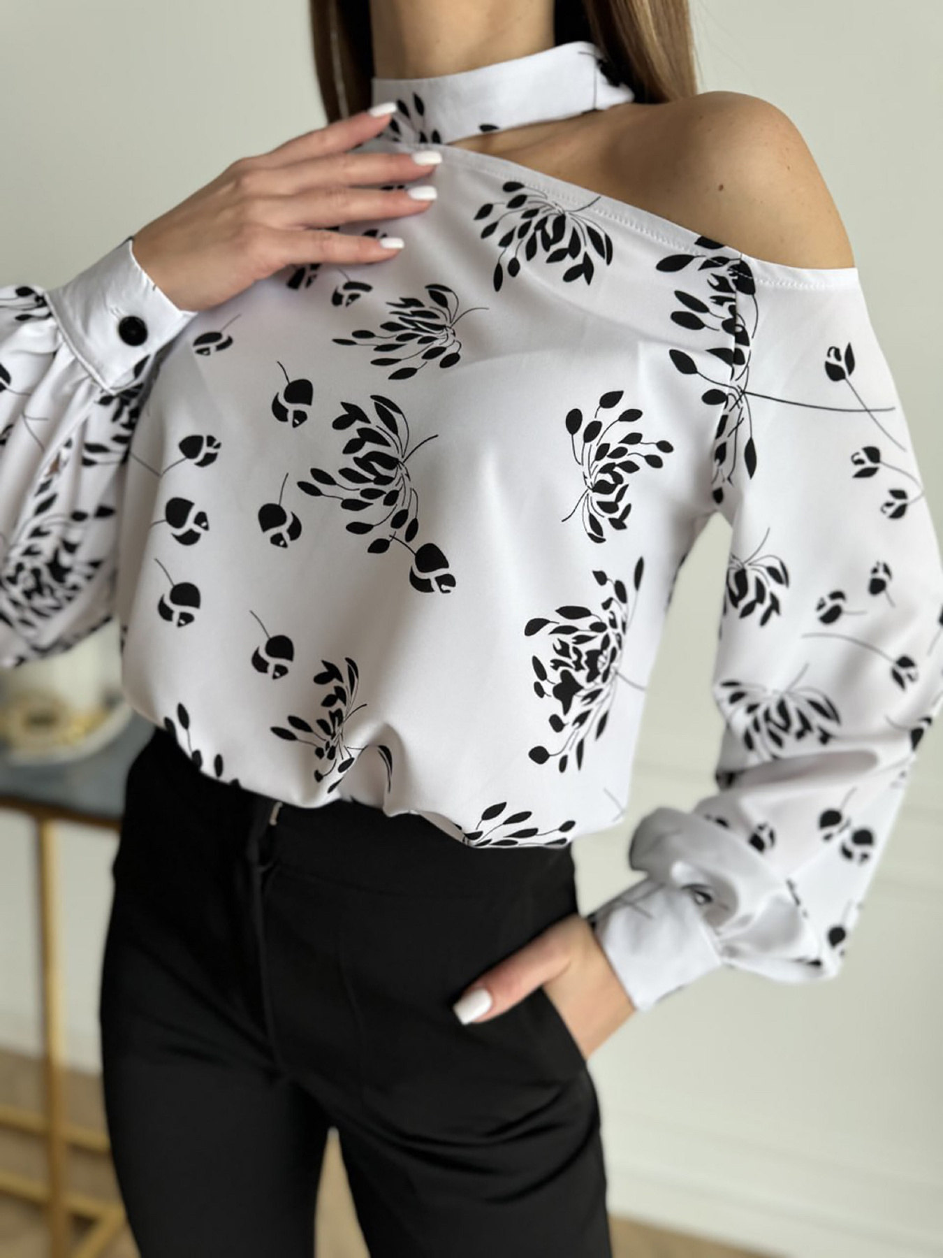 Блуза ISSA Plus модель SA-514_белый Фото