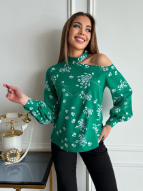 Блуза ISSA Plus модель SA-514_зеленый Фото