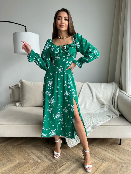 Платье миди ISSA Plus модель SA-510_зеленый Фото