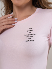 Футболка ISSA Plus модель 14571_розовый Фото