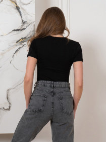 Футболка ISSA Plus модель 14571_черный Футболка ISSA Plus модель 14571_черный Фото