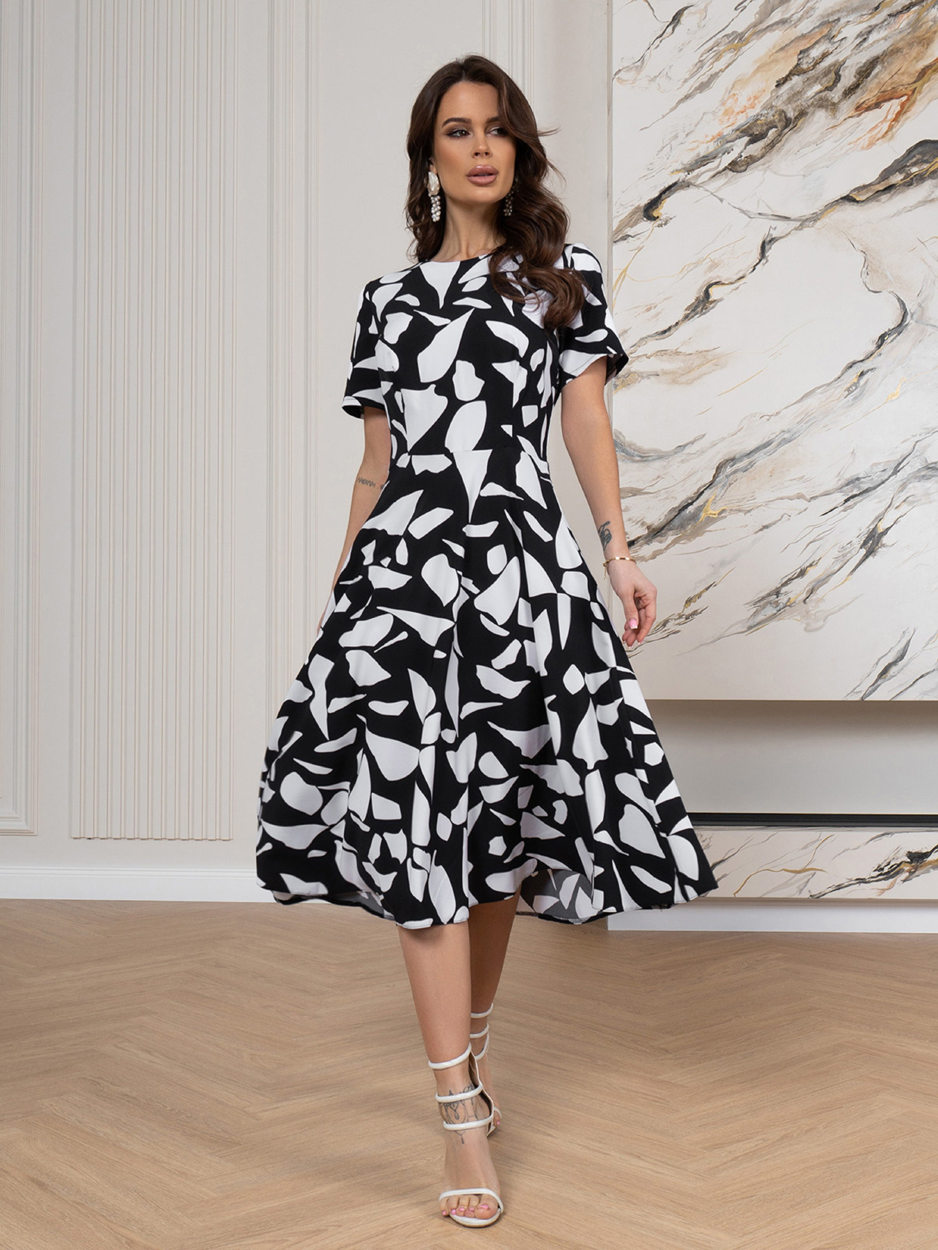 Сукня міді ISSA Plus модель 14549_черный Фото