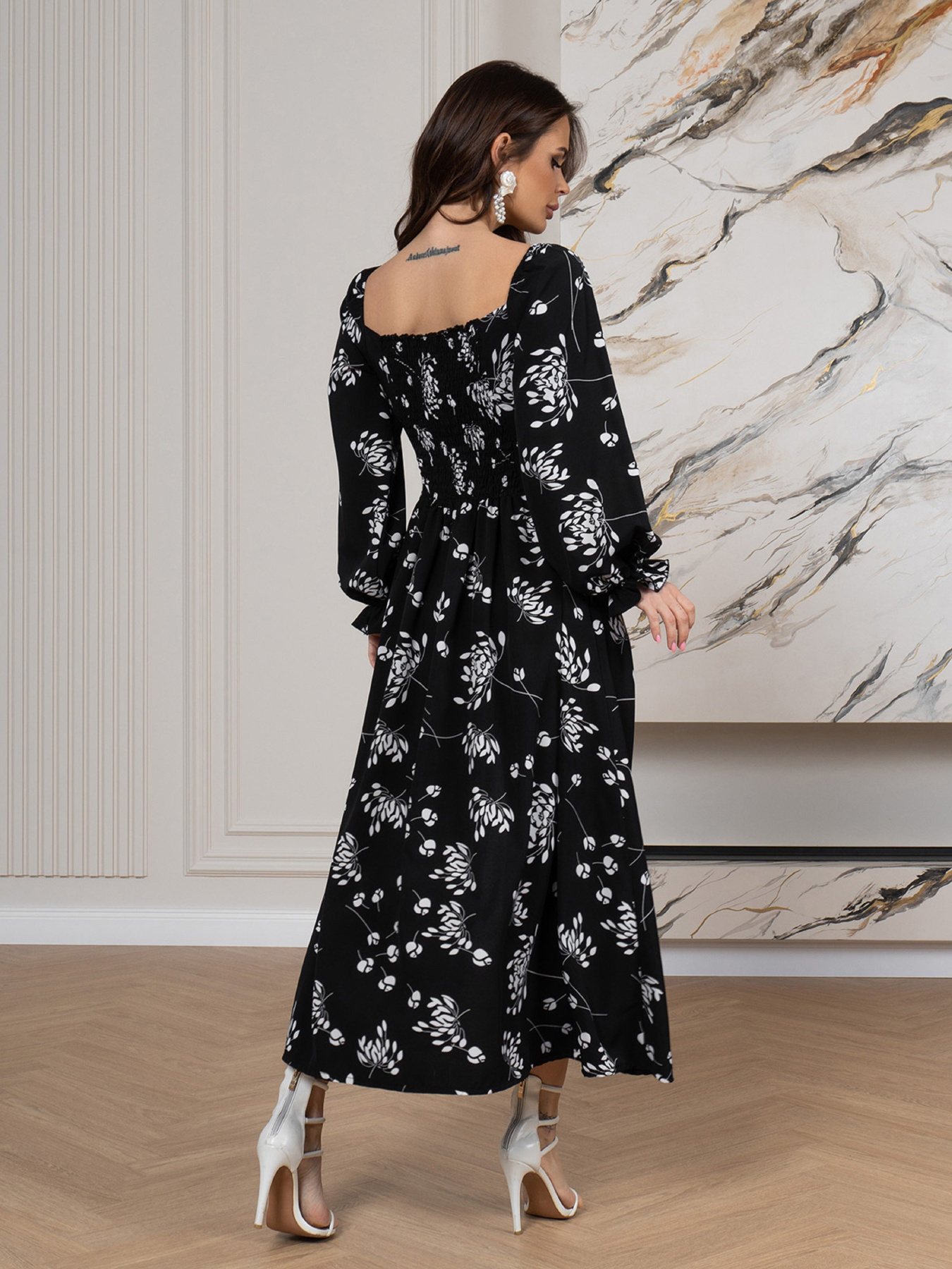 Платье макси ISSA Plus модель SA-510_черный Фото