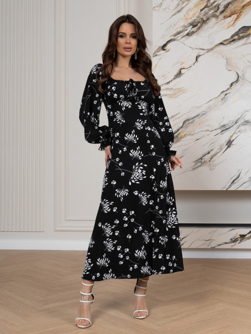 Платье макси ISSA Plus модель SA-510_черный Фото