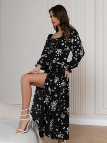 Платье макси ISSA Plus модель SA-510_черный Фото