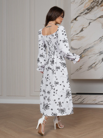 Сукня міді ISSA Plus модель SA-510_белый Фото