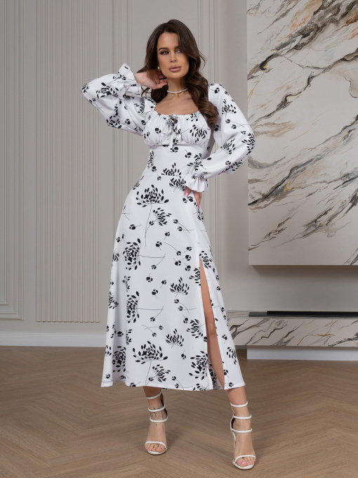 Платье миди ISSA Plus модель SA-510_белый Фото