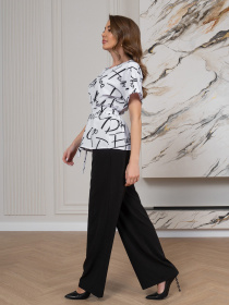 Костюм ISSA Plus модель SA-517_черный_белый Фото