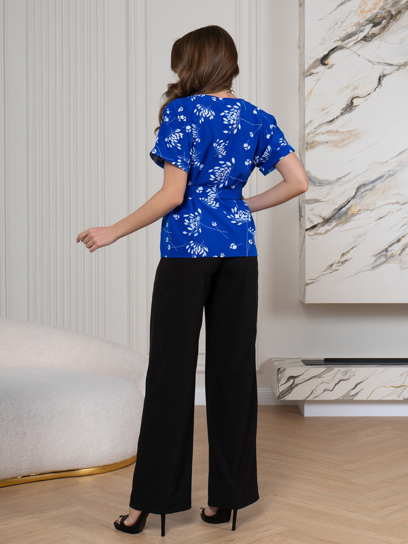 Повсякденний костюм ISSA Plus модель SA-519_синий Повсякденний костюм ISSA Plus модель SA-519_синий Фото