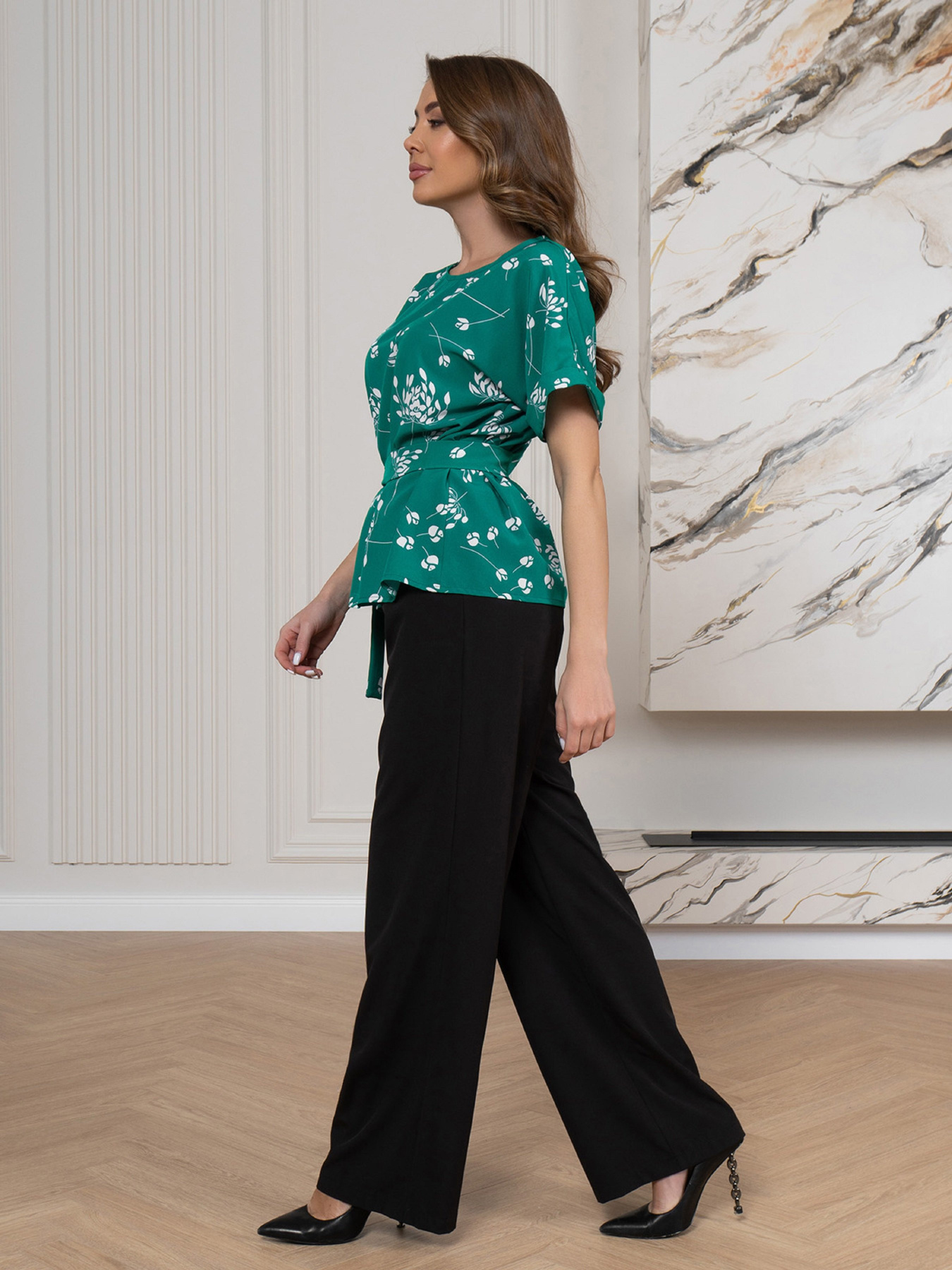 Повседневный костюм ISSA Plus модель SA-519_зеленый Повседневный костюм ISSA Plus модель SA-519_зеленый Фото