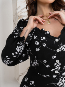 Сукня міді ISSA Plus модель SA-515_черный Фото