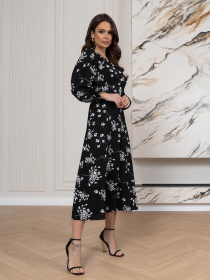 Платье миди ISSA Plus модель SA-515_черный Фото