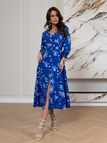 Платье миди ISSA Plus модель SA-515_синий Фото