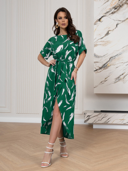 Платье миди ISSA Plus модель 14551_зеленый Фото