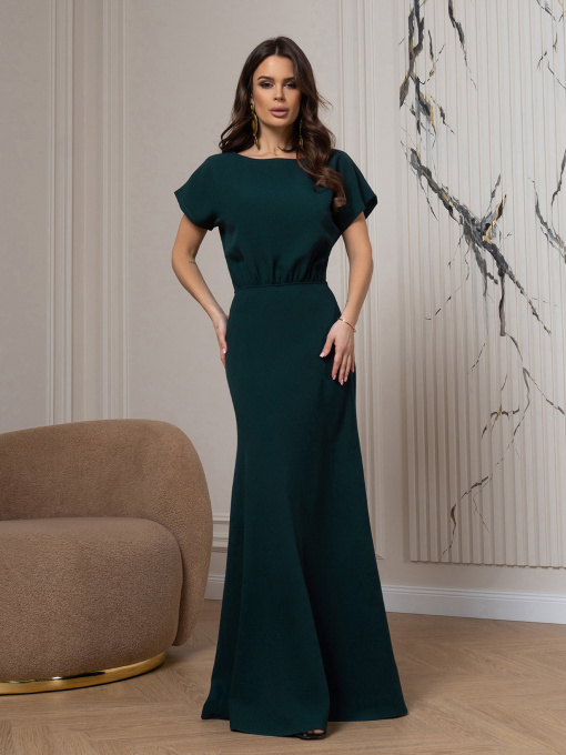 Платье макси ISSA Plus модель 14553_зеленый Фото