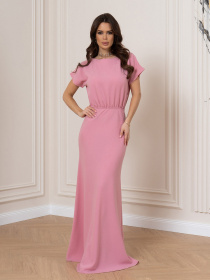 Платье макси ISSA Plus модель 14553_розовый Фото