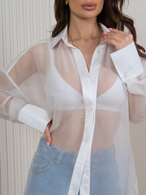 Рубашка ISSA Plus модель 14554_белый Фото