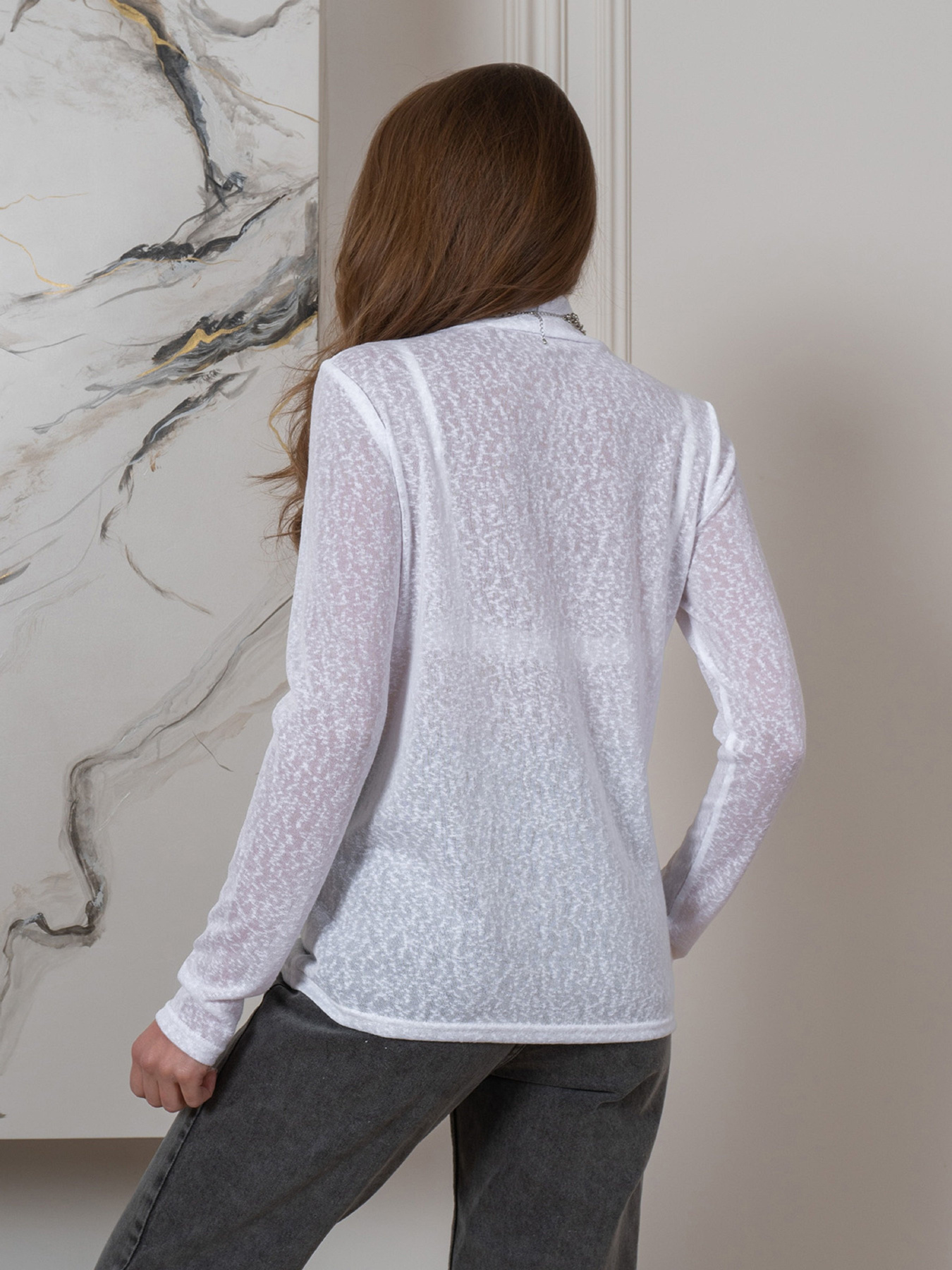 Лонгслив ISSA Plus модель 14555_белый Фото