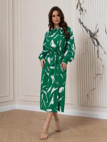 Сукня міді ISSA Plus модель 14562_зеленый Фото