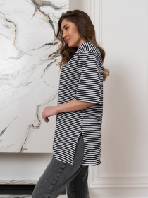 Футболка ISSA Plus модель 14566_черный_белый Фото