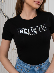 Футболка ISSA Plus модель 14572_черный Футболка ISSA Plus модель 14572_черный Фото