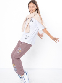 Джоггеры Носи своє модель 6060-057-33-5-popelqsta-lavanda-romashka Джоггеры Носи своє модель 6060-057-33-5-popelqsta-lavanda-romashka Фото