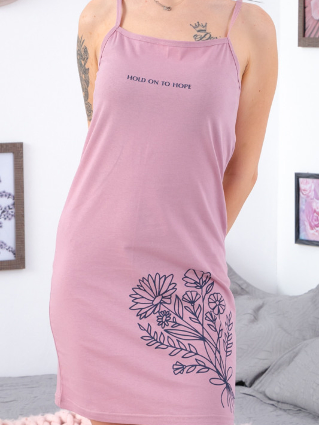 Ночная рубашка Носи своє модель 8111-001-33-pudra-kvti Фото