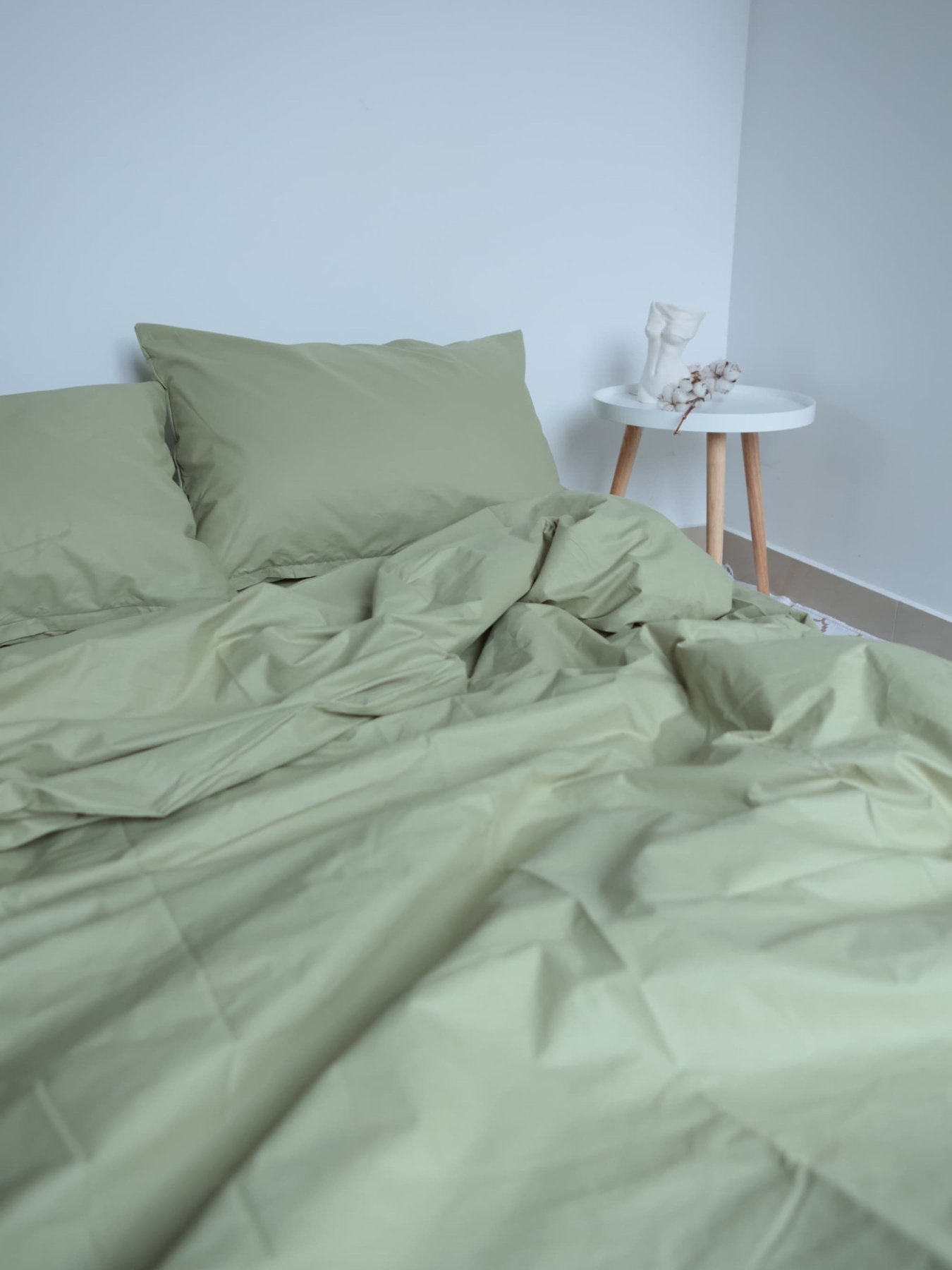 Комплект постельного белья с ткани Ранфорс Оливкового цвета BedclozZzes модель 10158 Фото