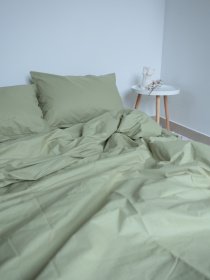 Комплект постельного белья с ткани Ранфорс Оливкового цвета BedclozZzes модель 10158 Фото