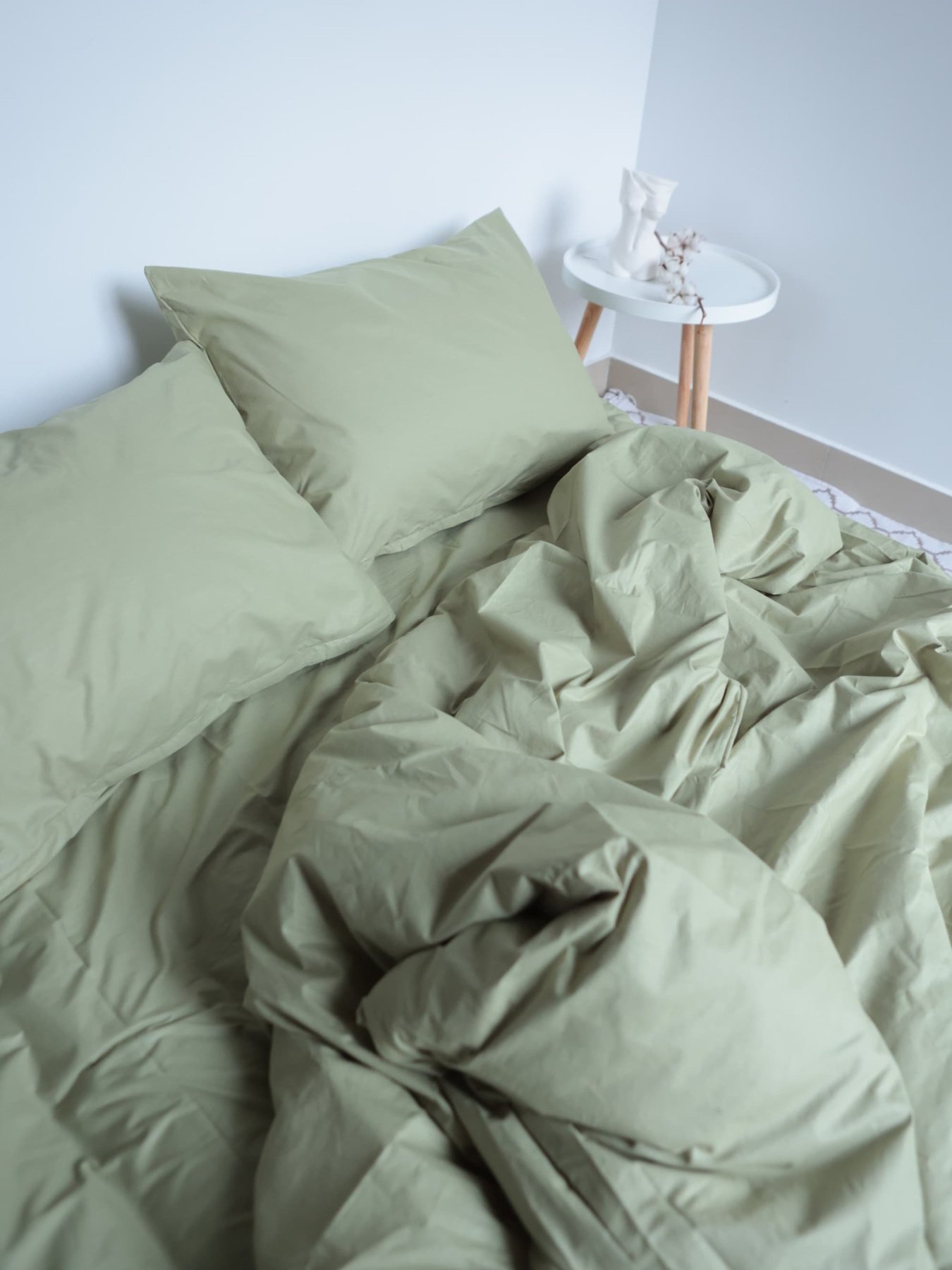 Комплект постільної білизни з тканини Ранфорс Оливкового кольору BedclozZzes модель 10158 Фото