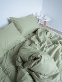 Комплект постільної білизни з тканини Ранфорс Оливкового кольору BedclozZzes модель 10158 Фото