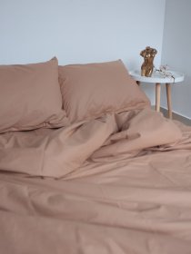 Комплект постельного белья с ткани Ранфорс Карамельного цвета BedclozZzes модель 10143 Фото