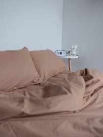 Комплект постільної білизни з тканини Ранфорс Карамельного кольору BedclozZzes модель 10143 Фото