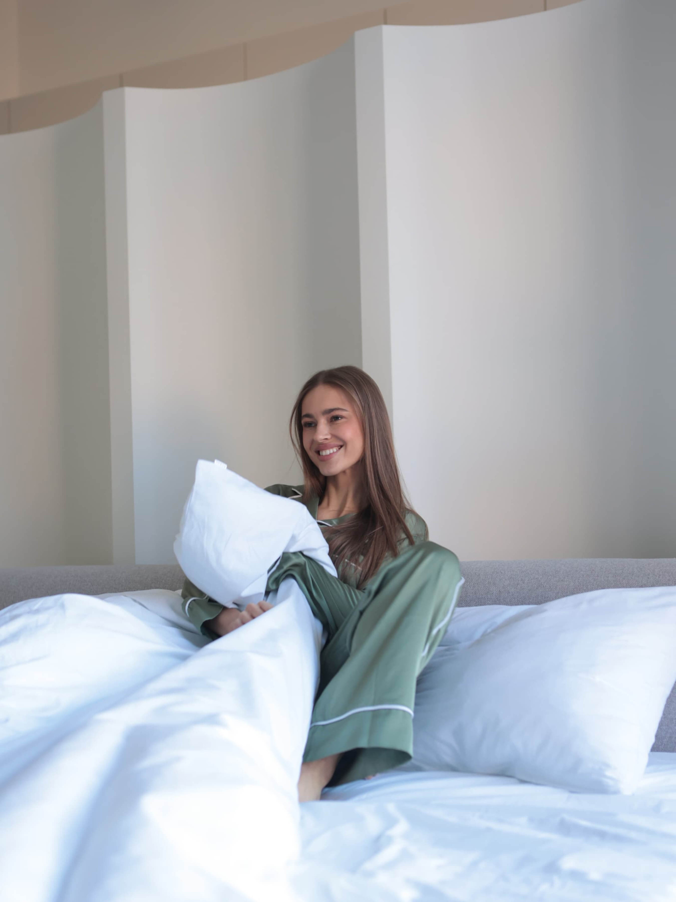 Комплект постельного белья с ткани Ранфорс Белого цвета BedclozZzes модель 7271 Фото