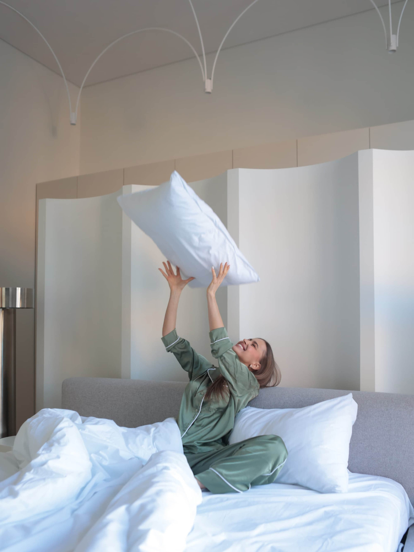 Комплект постельного белья с ткани Ранфорс Белого цвета BedclozZzes модель 7271 Фото