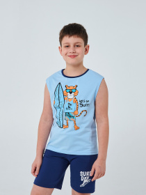 Майка SMIL модель smil_110754-goluboj Фото