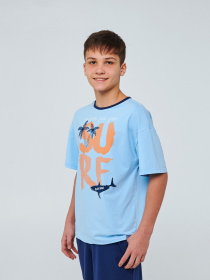 Футболка SMIL модель smil_110755-goluboj Футболка SMIL модель smil_110755-goluboj Фото