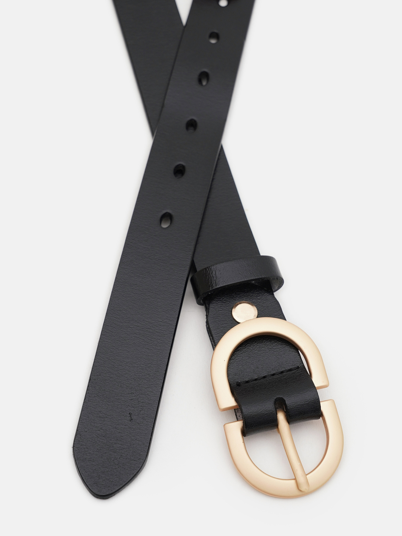 Ремень Borsa Leather модель CV1ZK105-goldblack Фото