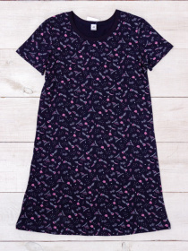 Ночная рубашка Носи своє модель 6019-002-kvtochki-na-chorn-sinxomu Фото