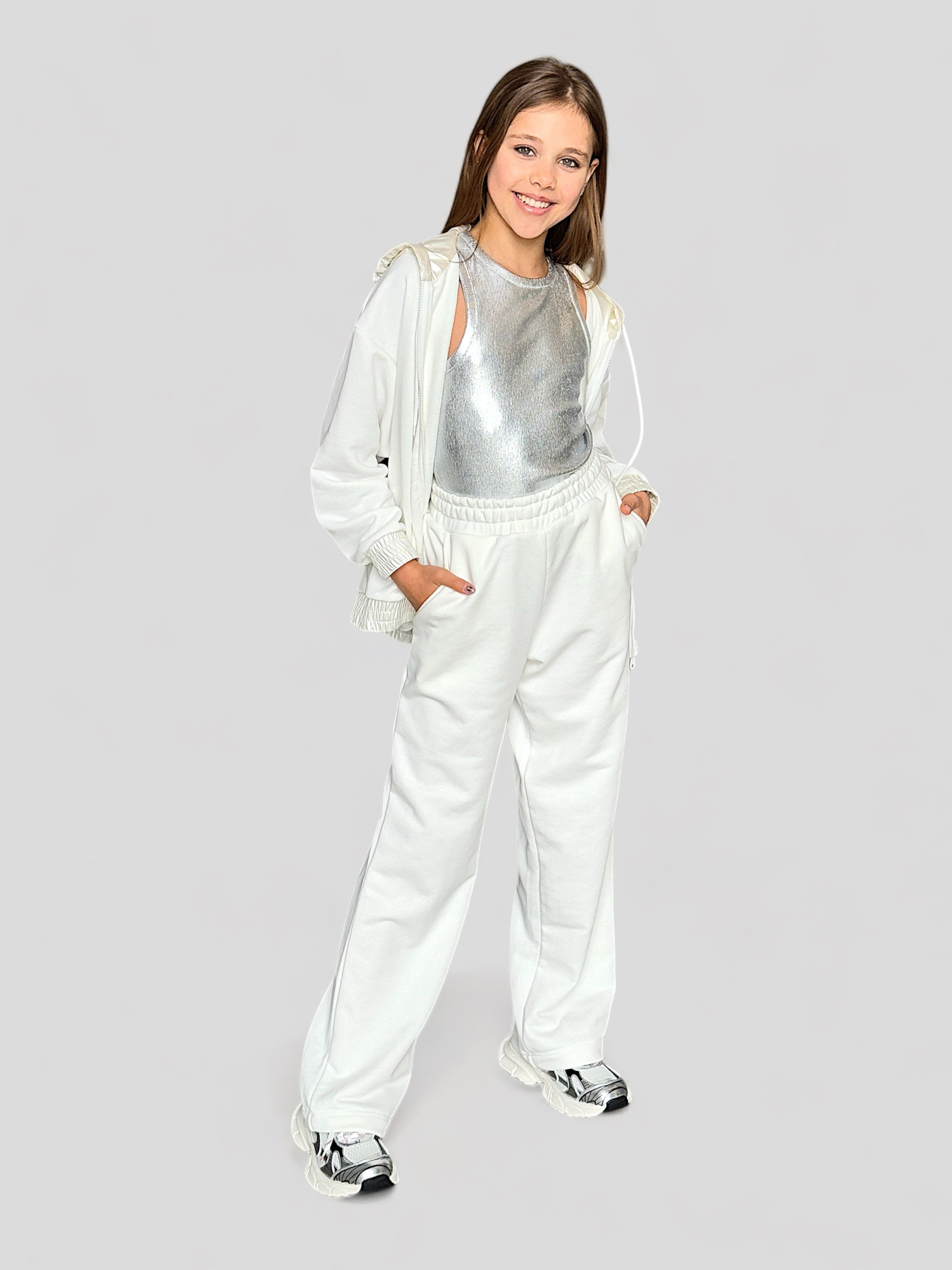 Спортивні штани EVIE модель White-793 Фото