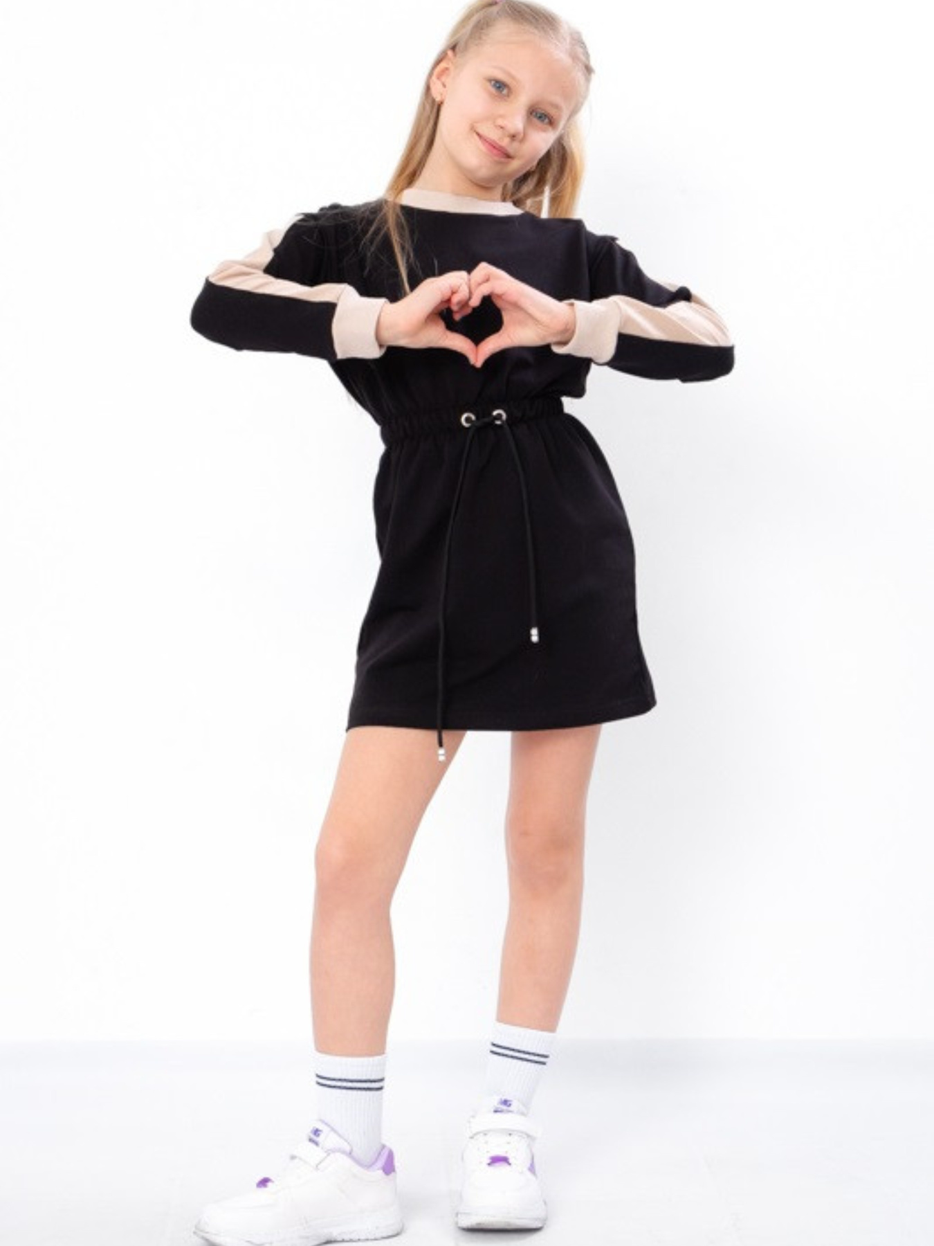 Сукня міні Носи своє модель 6389-057-chornij-temno-kremovij Фото