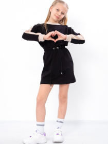 Платье мини Носи своє модель 6389-057-chornij-temno-kremovij Фото