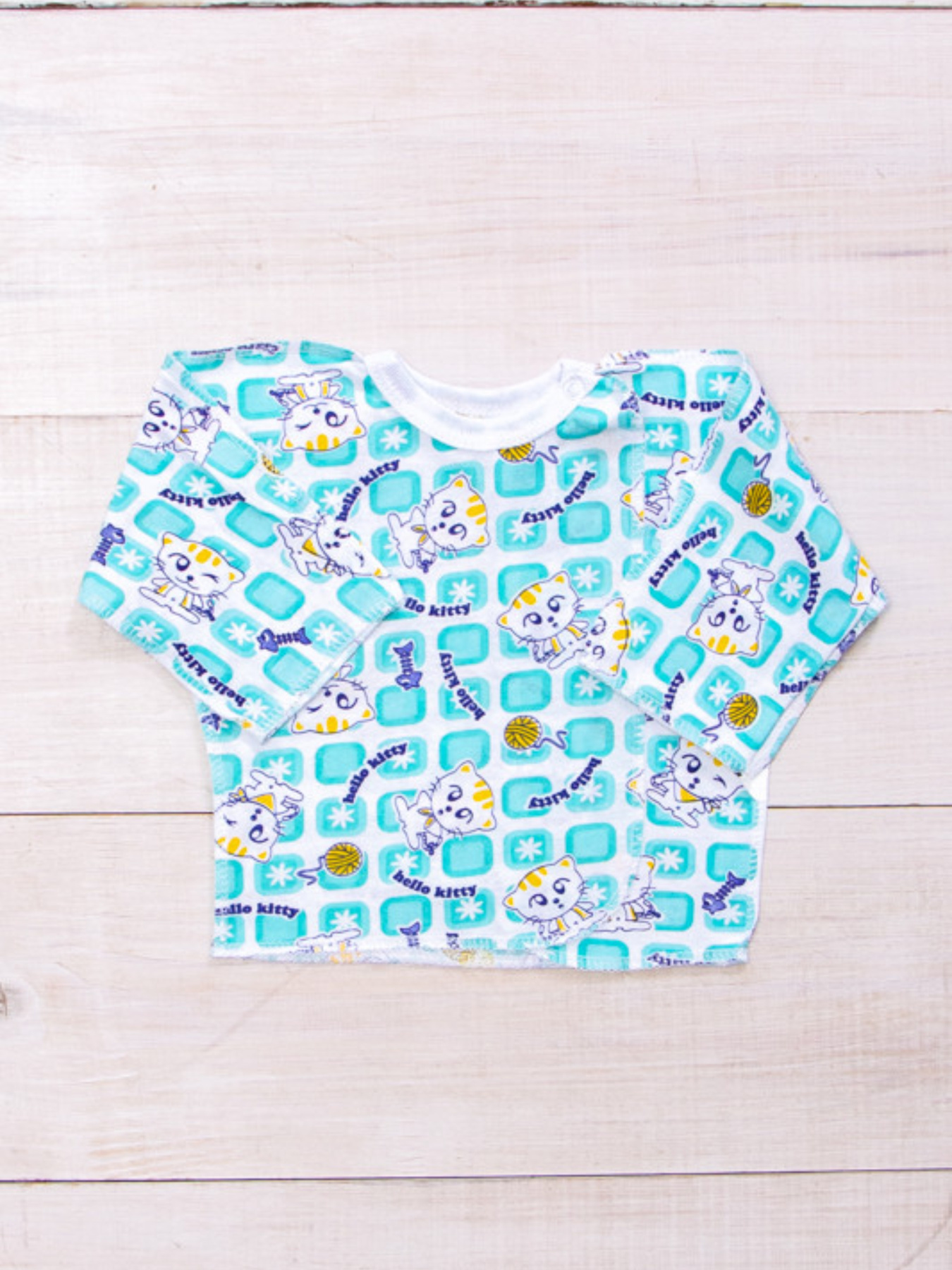 Лонгслів Носи своє модель 9686-002-kotiki-kvadrat-mentol Фото