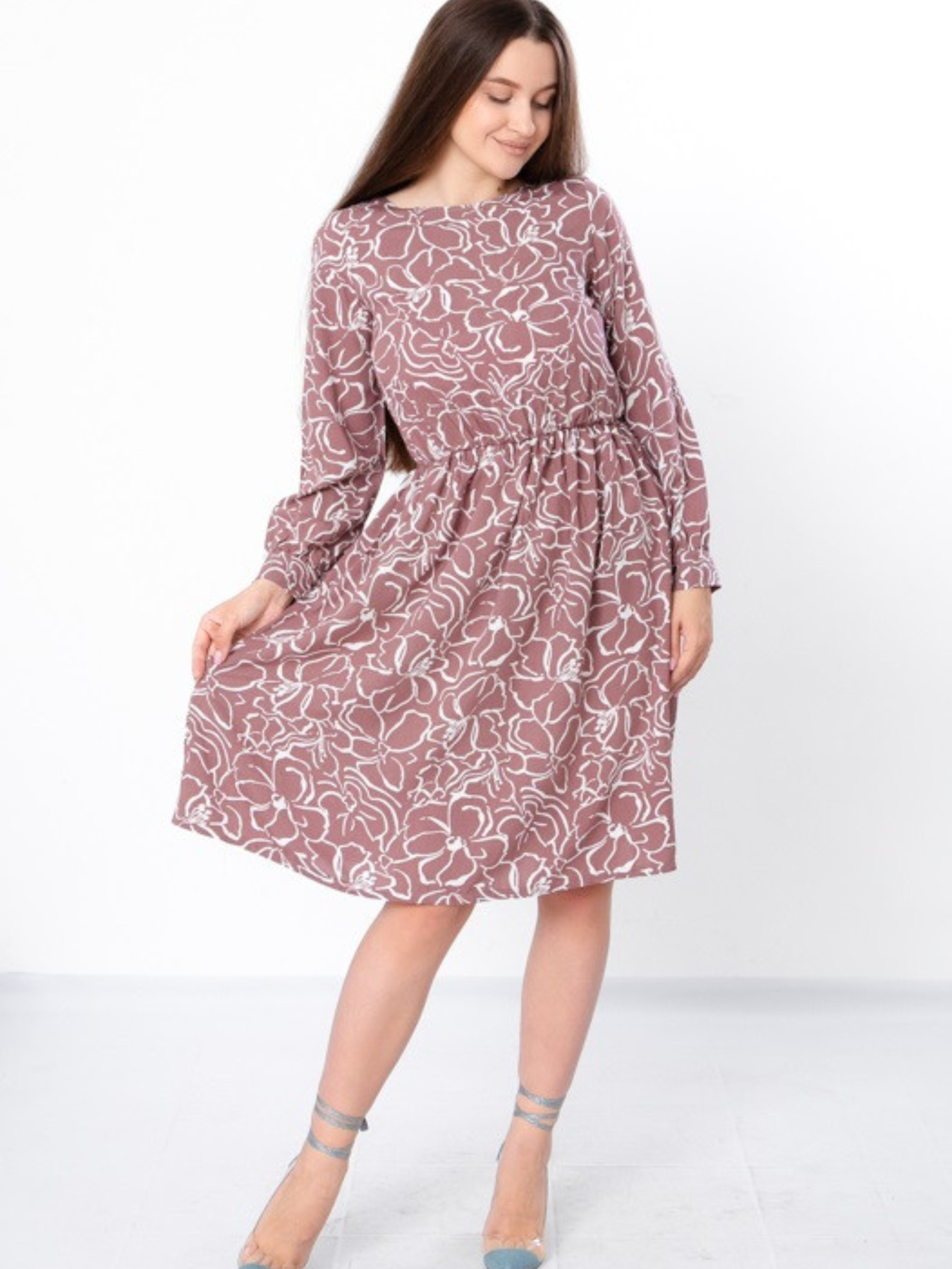 Платье миди Носи своє модель 8217-102-kvti-popelqsta-lavanda Фото