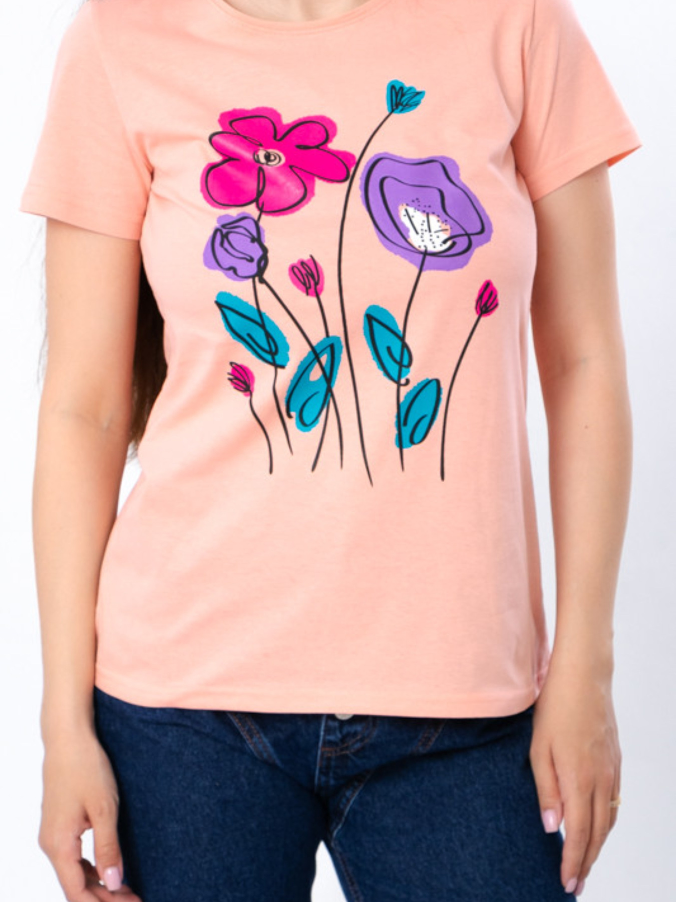 Футболка Носи своє модель 8188-001-33-2-persik-kvti Фото