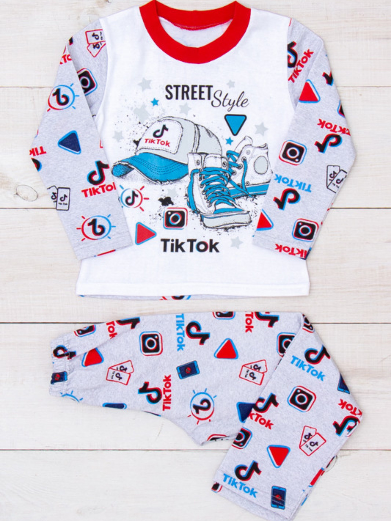 Пижама Носи своє модель 6076-024-33-4-kedi-tik-tok-chervonij Пижама Носи своє модель 6076-024-33-4-kedi-tik-tok-chervonij Фото