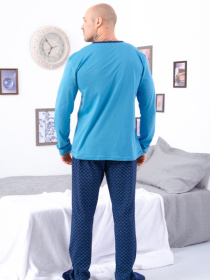 Пижама Носи своє модель 8094-002-1-rombi-ln-chornilxno-sinj Фото