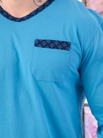 Пижама Носи своє модель 8094-002-1-rombi-ln-chornilxno-sinj Фото